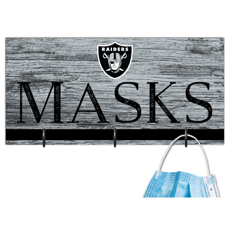 3 - Hook Wall Mounted Coat Rack, Oakland Raiders