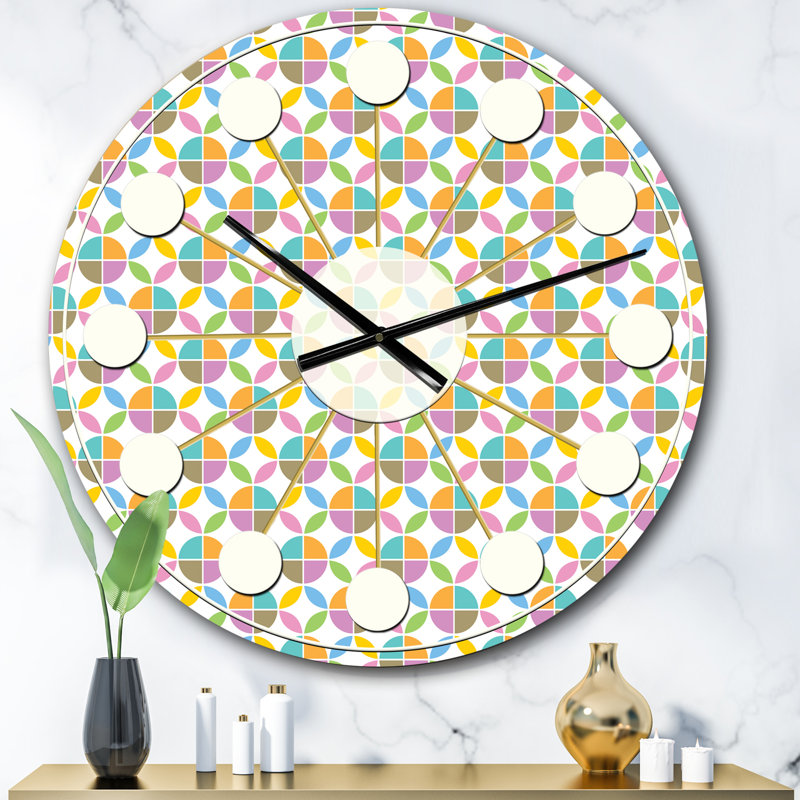 Horloge murale rétro Mid-Century, Surdimensionné