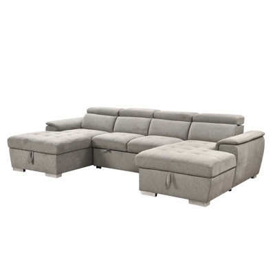 Joel 121-Inch U-Shaped Sleeper Sofa
