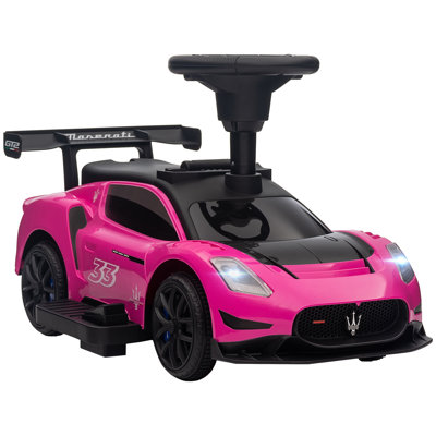 Voiture électrique Qaser 6V Maserati GT2 pour enfants, voiture de course à piles avec rangement sous le siège, phares à DEL musique MP3, pendant 18 à 60 mois