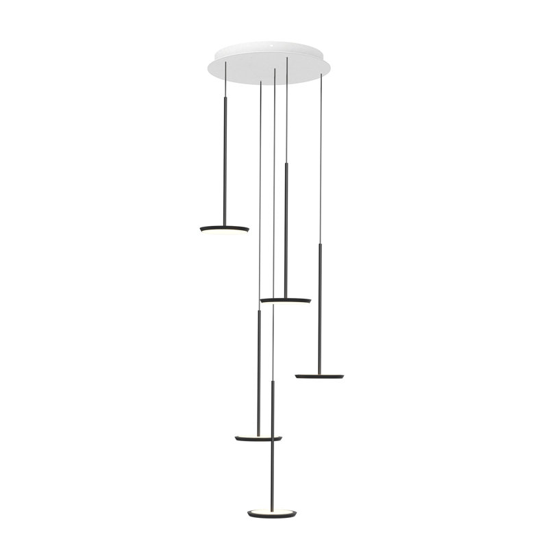 Lustre 5 lumières Sky Solo, Noir mat