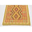 Tapis en laine rouge/beige 2 pi 6 po x 4 pi "one-of-kind" à la main noué la new age Elland