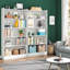 Bibliothèque blanche 70,87 "à 6 niveaux avec rangement pour le salon, le bureau, la chambre à coucher-605530933-605530931