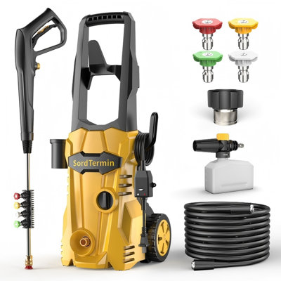 Pressure Washer with Foam Cannon 35FT Hose 4 Nozzles High Pressure Washer for Cars, Decks, Driveways, Home, Patios