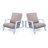 Patio Lounge Chair, Outdoor Club Chair With Beige Cushion And Acacia Wood Frame