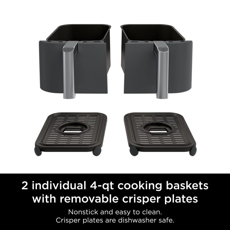 Ninja 8-Quart Dual Basket Electric Air Fryer with Digital Control