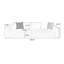 Coussin modulaire en mélange de polyester noir-10220422-10220419