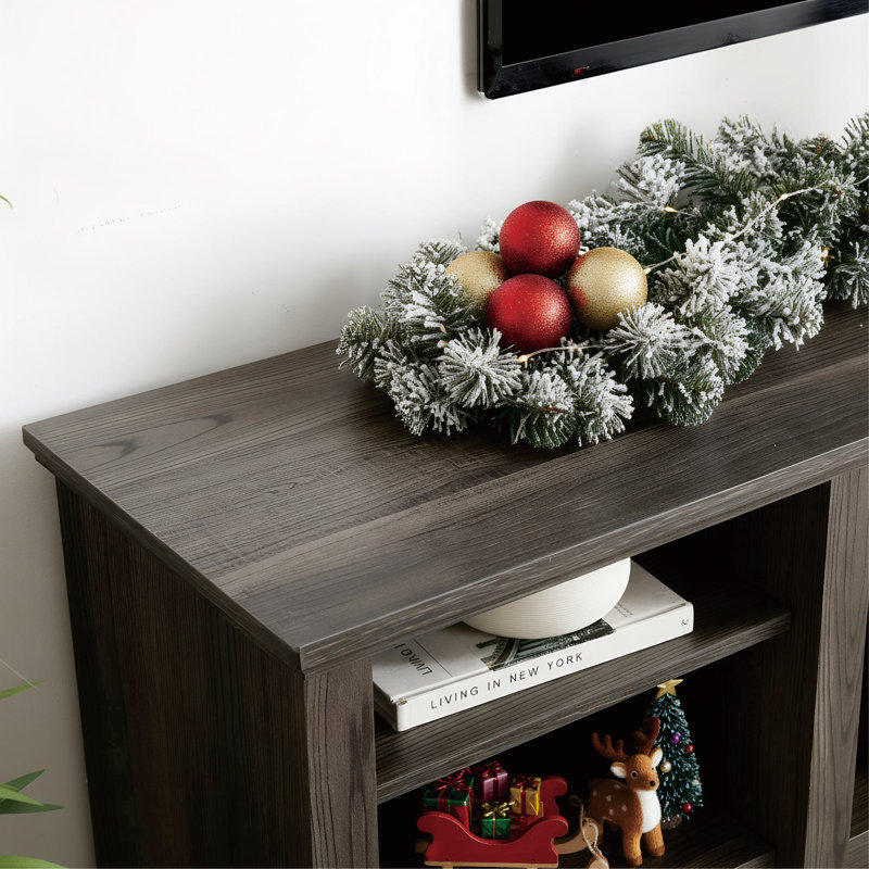Meuble télé 70 po avec console de rangement, Gris