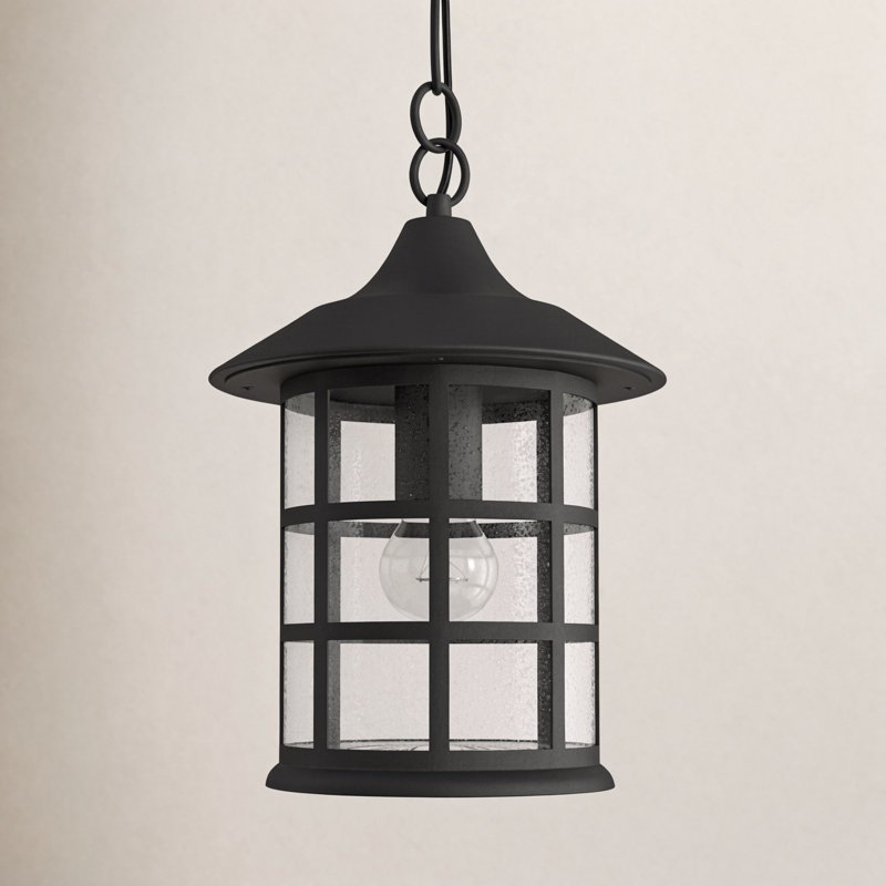 Freeport 1 - Light Lantern Geometric Chandelier, Textured Black