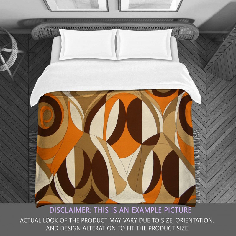 Funky Bedding, Brown/Orange Abstract, King Comforter