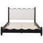 Wood Platform Bed With Upholstered Headboard-1053918202-1053918201