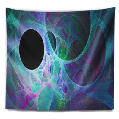 Abstrait ailes d'ange bleu sur tapisserie noire