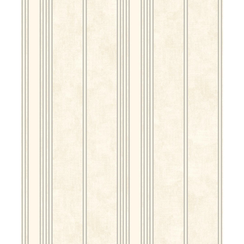 Rouleau de papier peint L 33 pi x l 21 po Antonina Vella, Blanc / argent