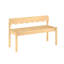 Banc en bois massif de 47 po de large avec dossier festonné Zala