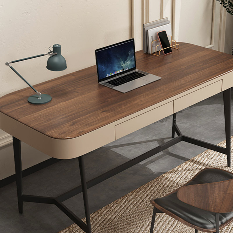 Ensemble de bureau d'écriture rectangulaire et chaise, 30.31" H x 62.99" W x 25.59" D