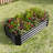 421Ft Black Rectangle Metal Raised Planter For Flowers, Material, - Rust Vegetables And Herbs, Black, & Long Term Use-52780415-52780422