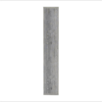 10-Shelf Geometric Bookcase in Grey Driftwood Finish