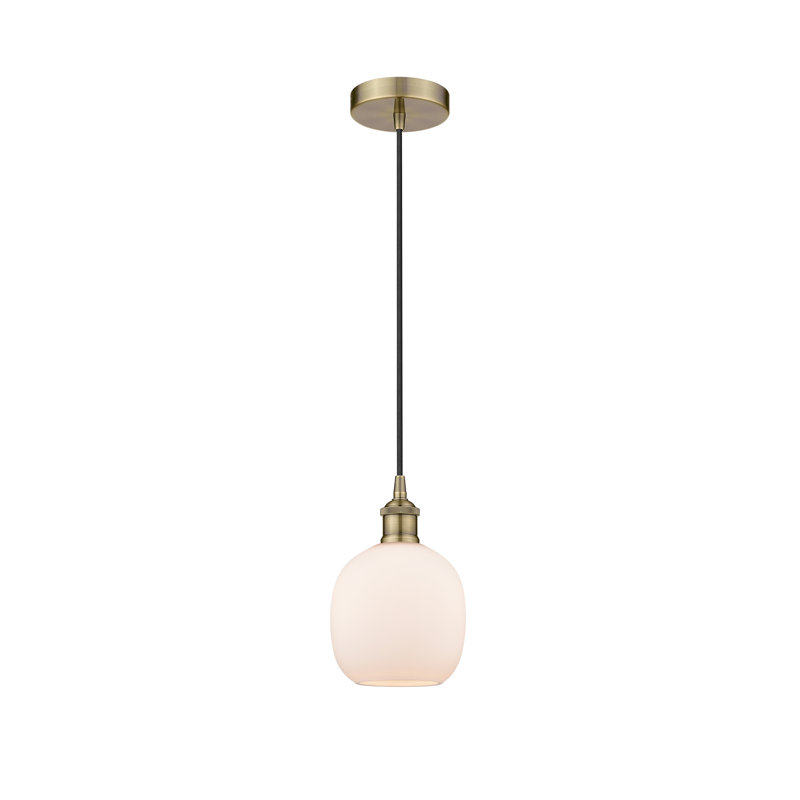 Luminaire suspendu sphère 1 lumière Amila, Laiton antique