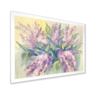 Lilas Bouquet In Vase - reproduction sur toile
