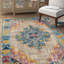 Tapis oriental bleu / beige Larrick-1437974850
