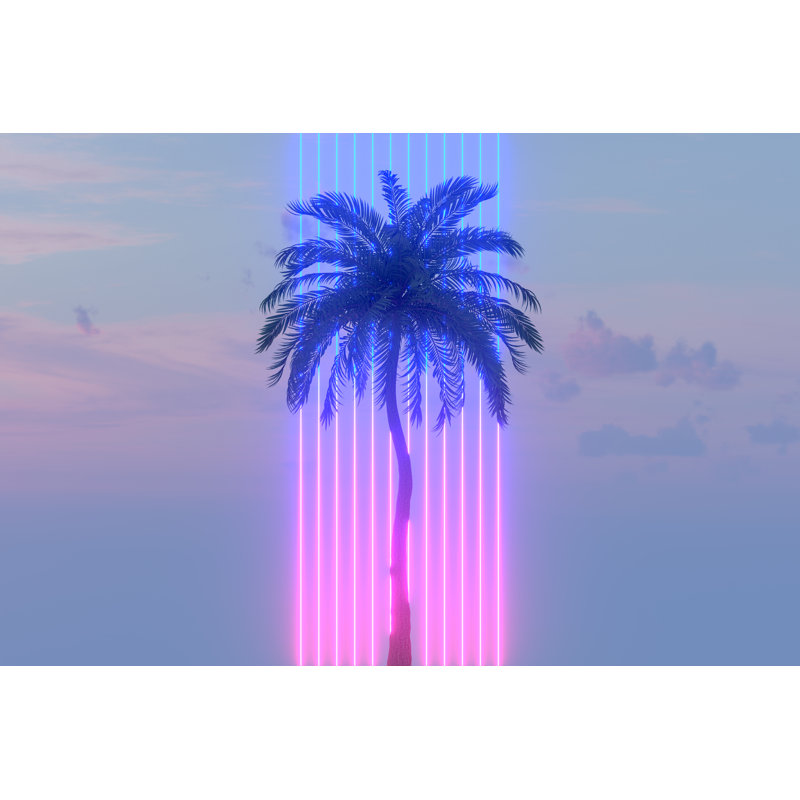 Neon Lightning by Akinbostanci - Wrapped Canvas Print, 30cm H x 46cm W x 3.8cm D