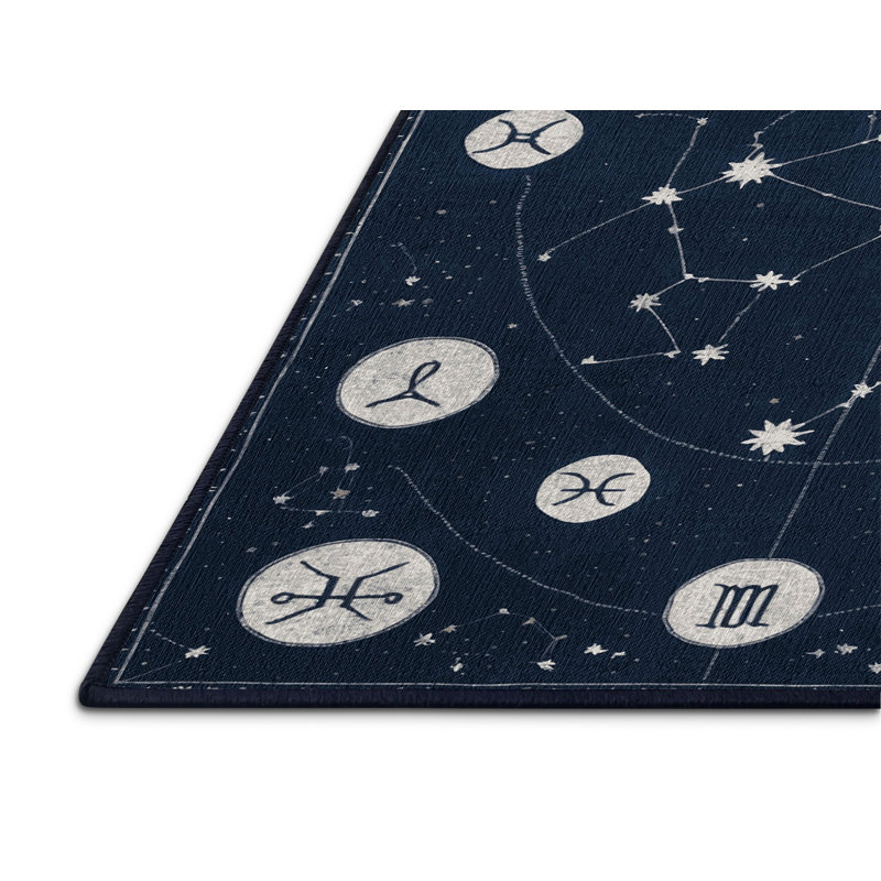 Tapis gris lavable à la machine, Carré 3 pi
