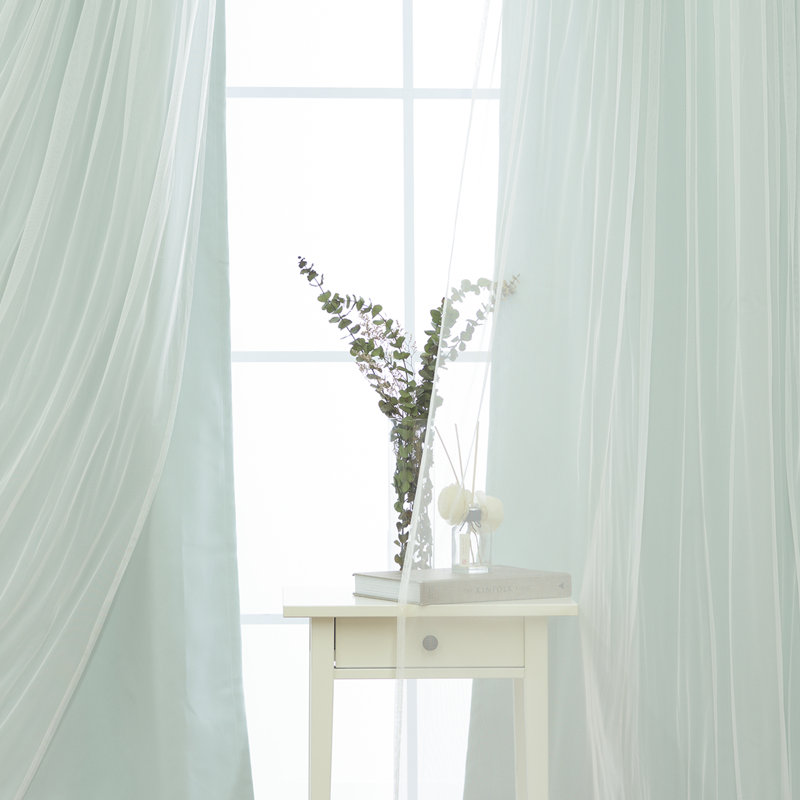 Loar Room Darkening Thermal Curtain Panels, Mint, 52" W x 63" L