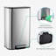 Poubelles en acier inoxydable pour la cuisine, poubelle avec couvercle, pédale de 20 L avec couvercle à fermeture en douceur et seau intérieur pour la cuisine, le bureau à domicile, la chambre à coucher et le salon-115759670