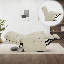 Lay Flat Power Recliner Chair with Heat and Vibration, Infinite Position, Faux Leather-468529382