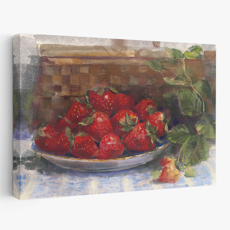 Assiette de fraises classique et traditionnelle, H 60 po x l 40 po