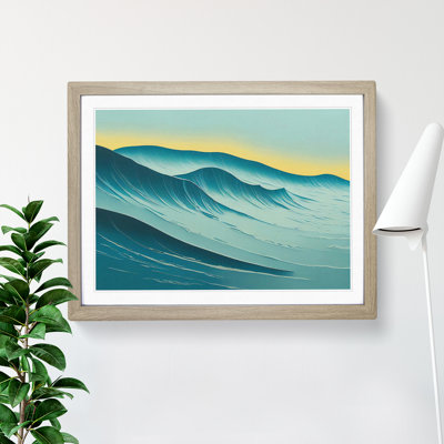 XH1022-6458X Ocean Wave Sunrise Vol.1 - Single Picture Frame Print