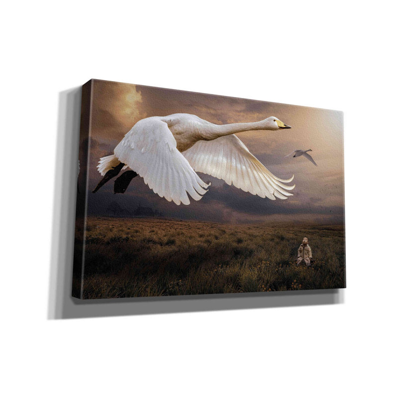 "Gracie Oaks" Take Flight "par Alan, estampe numérique sur toile, H 12 po x l 18 po x P 0,75 po