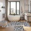 Ensemble de 5 tapis de salle de bain tachés de couleur mélangée tacheté 5 tapis de toilette doux et confortable absorbant l'eau antidérapant lavable facile à sécher