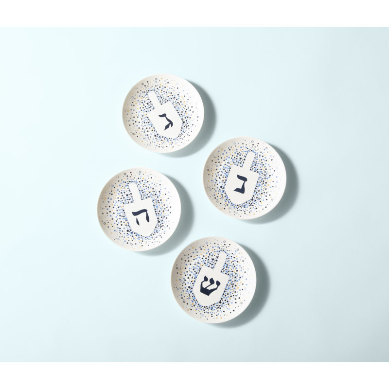 Assiettes à dessert en porcelaine Dreidel