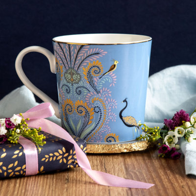 Sara Miller London, Peacock Filigree Mug