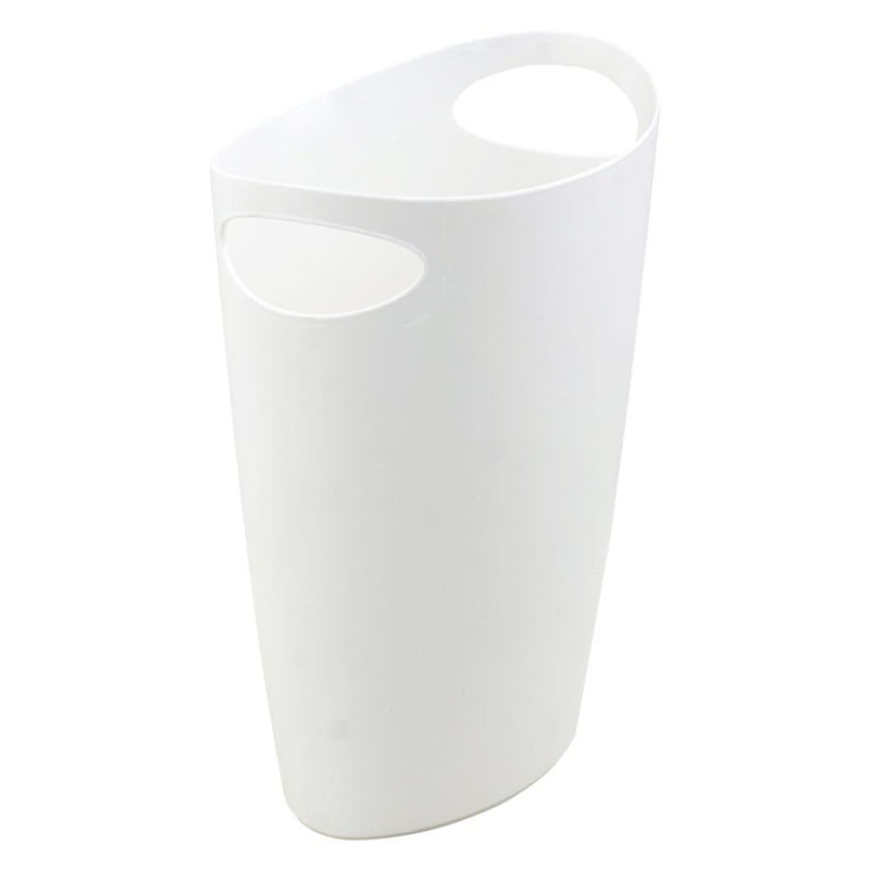 Mini poubelle en plastique 2 gallons Superio, Blanc
