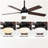 Low Profile 42 Inch Ceiling Fan 5 Blades Noiseless Reversible Dc Motor Remote Control With Led Light