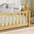 Twin size Floor Platform Bed with Built-in Book Rack-616654030