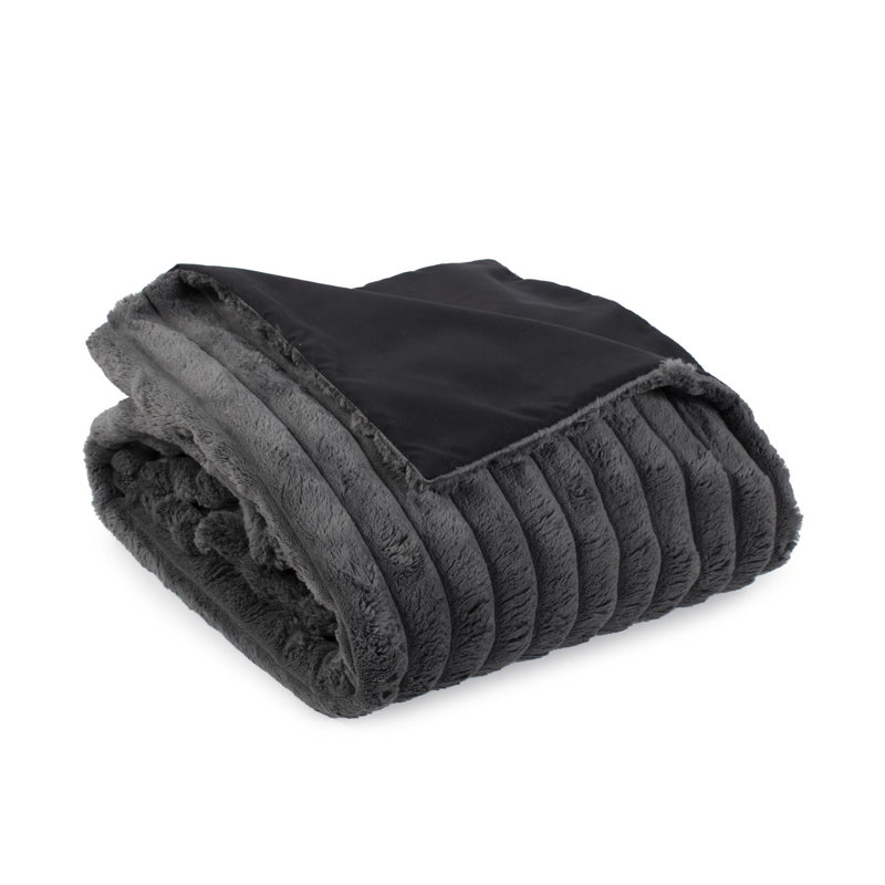 Jeté Shar Pei gris anthracite, Gris