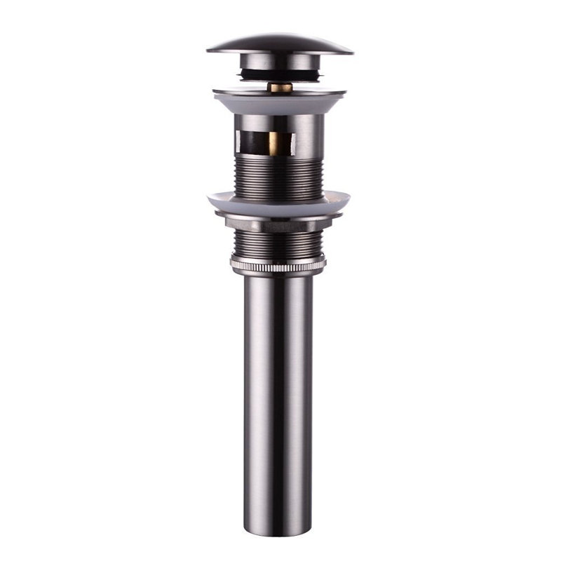Juno Brushed Nickel Réunion Solid Brass Pop-up Drain, Brushed Nickel