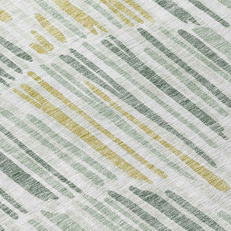 Neysa Washable Striped Indoor / Outdoor Rug, Rectangle 8' x 10'