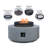 32 Inch Fire Pit Table, Propane Smokeless Fire Pit Table with Hidden Fuel Tank, Wind Guard and Baking Sheet for Garden, Patio, Gray-1807273697-1800683276