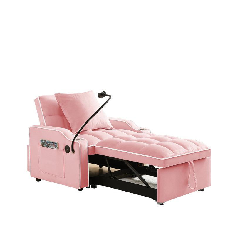 Canapé-lit 3-en-1, Rose