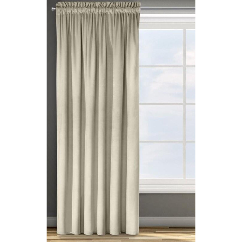Rosa Blackout Single Curtain, Beige, Width 250  x Drop 140 cm
