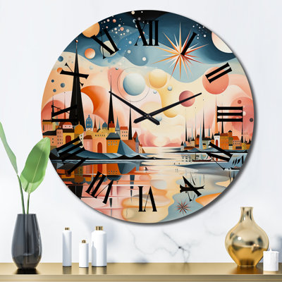 Betio - Horloge murale paysage abstrait