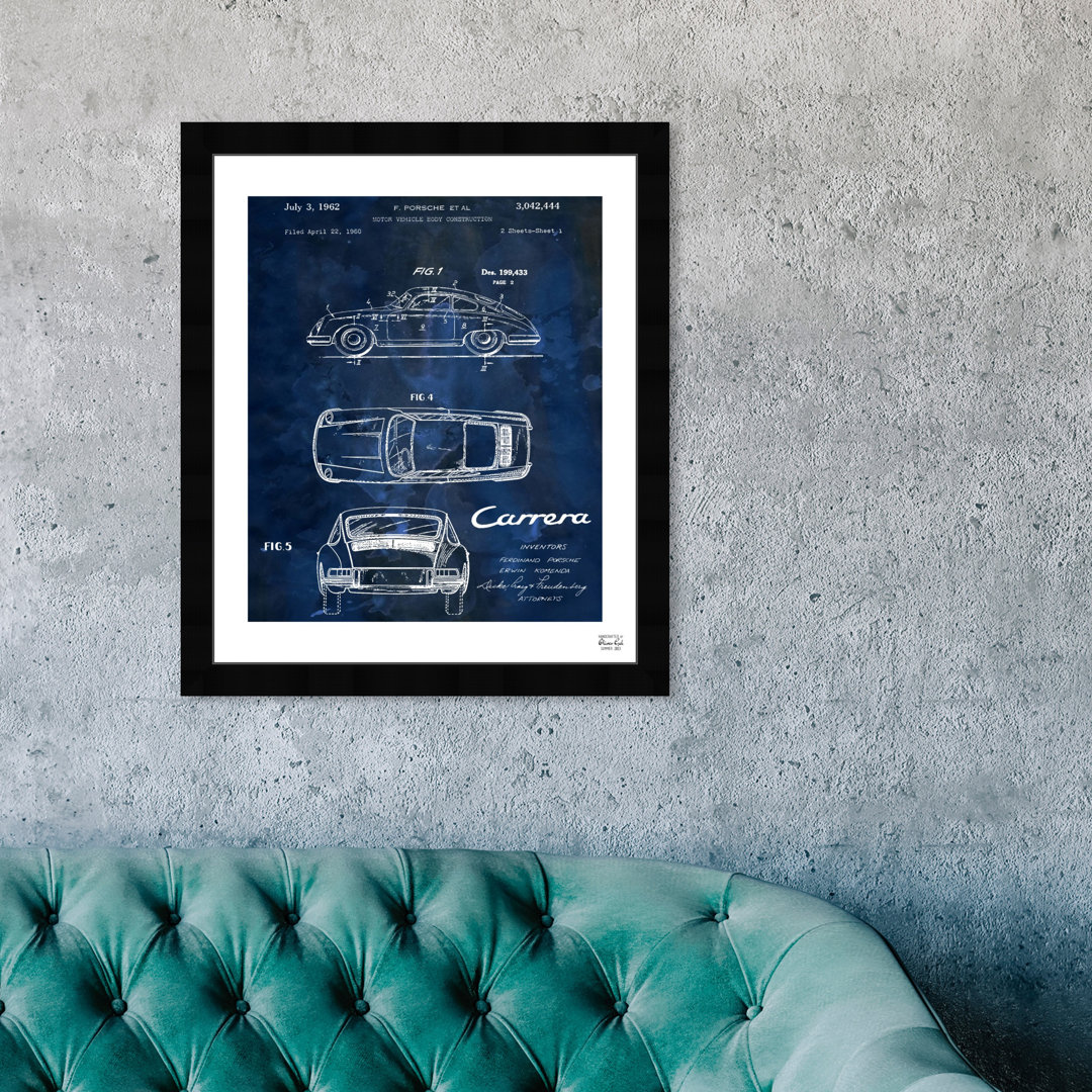 'Carrera Porsche 1962' Framed Graphic Art