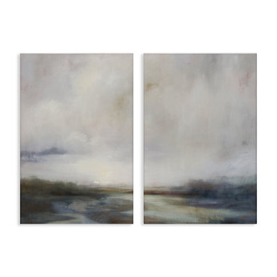 Moody Clouds Landscape 2 PC Canvas Wall Art Set by Simon Addyman