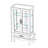 Lighted Glass Cabinet Glass Wine Cabinet Curio Display Cabinet With Adjustable Glass Shelves 2 Doors And 1 Drawer Cabinet Bulb Included-411777535