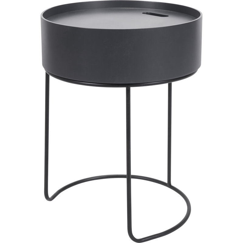 Hugo Frame End Table, Dark Grey