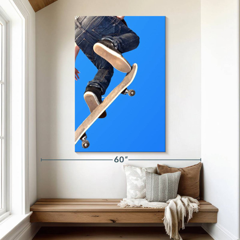 Senne Skateboard Stunt, 51" H x 34" W